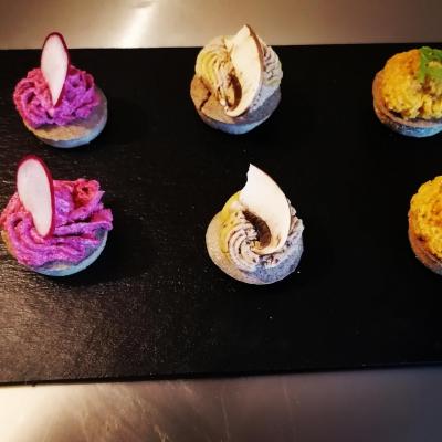 Blinis et houmous
